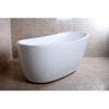Kingston Brass Aqua Eden 59" Contemporary Freestanding Acrylic Bathtub Rear View in Bathroom