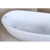 Kingston Brass Aqua Eden 59" Contemporary Freestanding Acrylic Bathtub Top Side View in Bathroom
