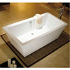 Kingston Brass Aqua Eden 66" Contemporary Freestanding Acrylic Bathtub Freestanding Clawfoot Bathtubs Top View in Bathroom
