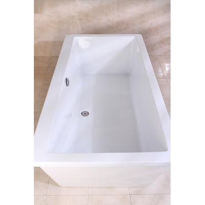 Kingston Brass Aqua Eden 66" Contemporary Freestanding Acrylic Bathtub Freestanding Clawfoot Bathtubs Top View
