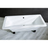 Kingston Brass Aqua Eden 67" Acrylic Clawfoot Square Freestanding Tub Oil Rubbed Bronze Top View Black And Silver Background