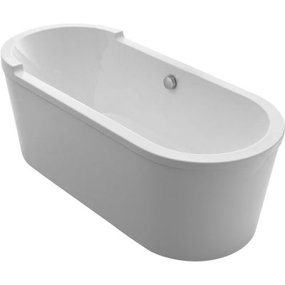 Whitehaus Collection WHVT180BATH Oval Freestanding Acrylic Soaking Bathtub - Affordable Cheap Freestanding Clawfoot Bathtubs Tub