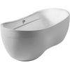 Whitehaus Collection WHYB170BATH Oval Freestanding Acrylic Soaking Bathtub - Affordable Cheap Freestanding Clawfoot Bathtubs Tub
