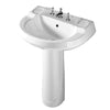 Barclay Wynne 705 Pedestal Lavatory Bathroom Sink 8 inch faucet