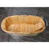 Alfi Brand AB1163 61" Free Standing Wood Bath with Cushion Headrest