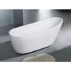 ALFI brand AB8826 68 Inch White Oval Acrylic Free Standing Soaking Bathtub
