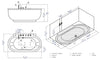 EAGO AM128ETL 6 ft Acrylic White Whirlpool Bathtub With Fixtures