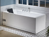 EAGO AM154ETL-R5 5 ft Acrylic White Rectangular Whirlpool Bathtub w Fixtures