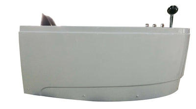 EAGO AM161-R 59" Single Person Corner White Acrylic Whirlpool Bathtub