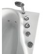 EAGO AM175-L 57'' White Acrylic Corner Jetted Whirlpool Bathtub W/ Fixtures Faucet Side View