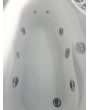 EAGO AM175-L 57'' White Acrylic Corner Jetted Whirlpool Bathtub W/ Fixtures Inside of Tub