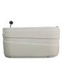 EAGO AM175-L 57'' White Acrylic Corner Jetted Whirlpool Bathtub W/ Fixtures Side View White Background
