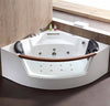 EAGO AM197ETL 5 ft Clear Rounded Corner Acrylic Whirlpool Bathtub for Two Front View in Bathroom