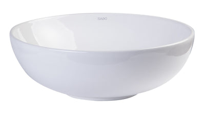 EAGO BA351 18'' White Round Porcelain Bathroom Sink Basin Without Overflow