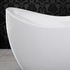A & E Bath and Shower Axel 68" Premium Oval Freestanding Bathtub Package Left Side Edge