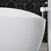 A & E Bath and Shower Axel 68" Premium Oval Freestanding Bathtub Package Right Side Edge View