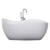 A & E Bath and Shower Axel 68" Premium Oval Freestanding Bathtub Package Front View White Background