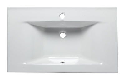 EAGO BB127 White Ceramic 32"X19" Rectangular Drop In Sink