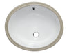 EAGO BC224 White Ceramic 18"X15" Undermount Oval Bathroom Sink