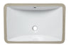 EAGO BC227 White Ceramic 22 inch X15 inch Undermount Rectangular Bathroom Sink