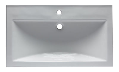 EAGO BH001 White Ceramic 32"X19" Rectangular Drop In Sink