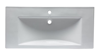 EAGO BH002 White Ceramic 40"X19" Rectangular Drop In Sink
