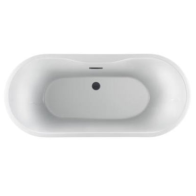 Barclay Pilar ATOV7H65FIG-BN 65" Premium Acrylic Freestanding Tub with Integral Drain and Overflow