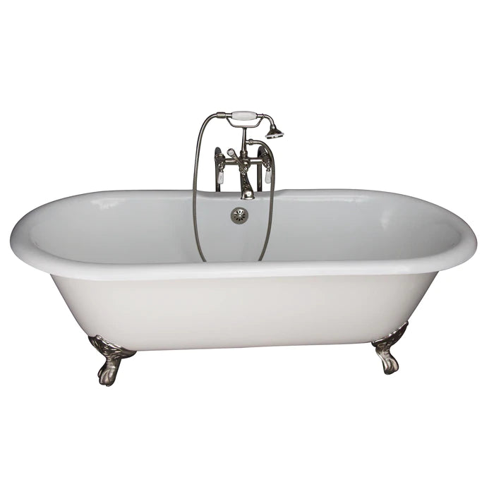 Barclay - Columbus 61 Cast Iron Double Roll Top Tub Kit