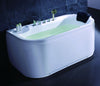 EAGO LK1103-L White 5' Acrylic Soaking Tub with Fixtures