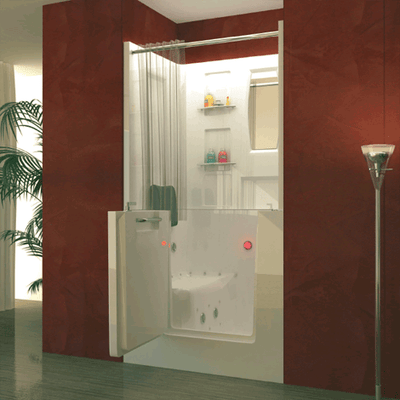 MediTub 3140 Series 31 x 40 Acrylic Fiberglass Walk-In Bathtub