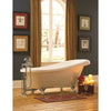Giagni Newton 67" White Slipper Tub with Drain Freestanding Clawfoot Bathtubs Front View in Bathroom