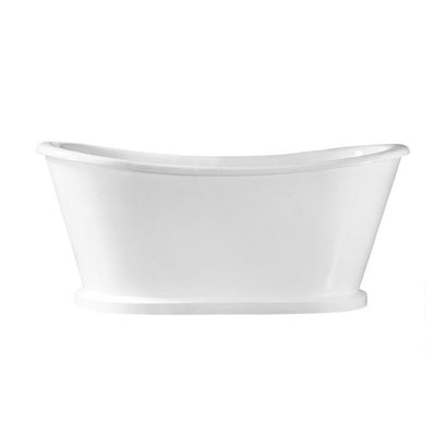Barclay CTBATN66-WH Raynor Premium 66" Cast Iron Bateau Freestanding Tub Without Faucet Holes