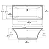 A & E Bath and Shower Abzu Acrylic 67" Premium All-in-One Rectangular Freestanding Tub Kit Measurements