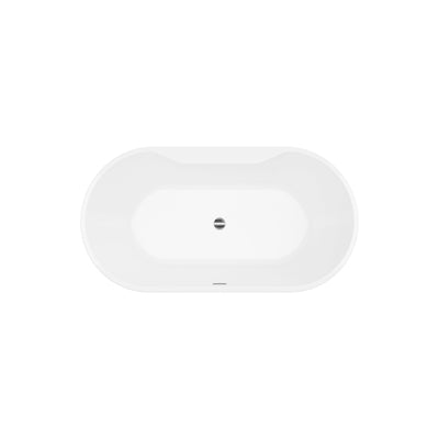 A&E Bath and Shower Sorel 62" Freestanding Tub Top View in White Background